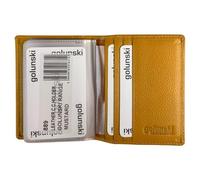 Golunski RFID Protection Real Leather Slim Card Holder 889, Mustard