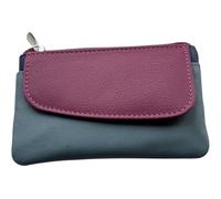 Golunski Small Leather Coin Purse with Credit Card Holder, Soft Leather (Purple/Blue Multi 12)
