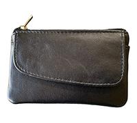 Golunski Small Soft Leather Coin Purse with Coin Purse Credit Card, Black, Petit, Purses