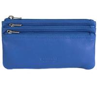 GOLUNSKI Soft Leather 3 Section Zipped Coin Purse 6 Colours - 0330 (Blue)