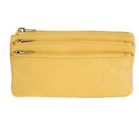 GOLUNSKI Soft Leather 3 Section Zipped Coin Purse - 0330 (Yellow)
