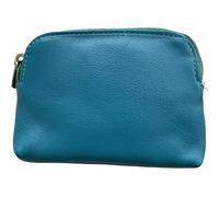 Golunski Super Soft Leather Zip Top Coin and Credit Purse - Green Multi