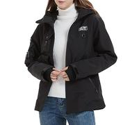 GOLYOY Bomber Jacket Women's Lightweight Wind Jacket with Many Pockets Jacket Women's with Hood Techwear Streetwear Jacket Hip Hop Outdoor Jackets for Women, black, M