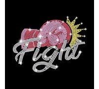 GOMAKERER 1 Pc Boxing Glove Fight Rhinestone Iron on Hotfix Transfer Decal, Bling DIY Patch Clothing Repair Applique T-Shirt Vest Shoes Hat Jacket Decor Clothing DIY Accessories