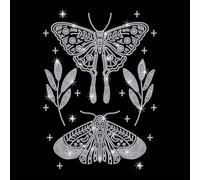 GOMAKERER 1 Pc Moth Insect Pattern Rhinestone Iron on Hotfix Transfer Decal, Bling DIY Patch Clothing Repair Applique T-Shirt Vest Shoes Hat Jacket Decor Clothing DIY Accessories