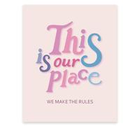 GOMAKERER 1 Pc Music Lyrics Poster, Taylor Room Decor Aesthetic This Is Our Place Prints Unframed Music Art Wall Decor Poster for Girls Party Bedroom Decoration, 13.78x11.02 Inch