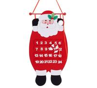 GOMAKERER 1 Pc Santa Christmas Advent Calendar 2024, Number 1-24 Pocket 3D Felt Hanging Advent Calendar with Crutch Reusable Countdown to Christmas Calendar for Xmas Decorations Gifts