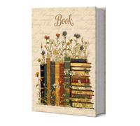GOMAKERER 1 Pc Vintage Floral Elastic Cloth Book Sleeve, Stretchable Book Protector Up to 8x11 Inch Reusable Fabric Cloth Elastic Sleeve for Hardcover Paperback Notebook Textbook Books Lover Gift