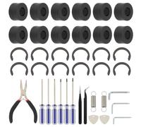 GOMAKERER 1 Set Rubber Roller Replacement for Cricut Maker/Maker 3, Include 15 Rubber Roller and 15 Retaining Clip Rings Compatible with Machine with Repair Parts, Keep Rollers from Moving