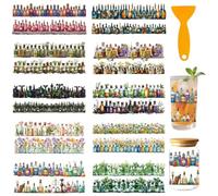 GOMAKERER 10 Pcs Potion Bottle UV DTF Cup Wraps for 16OZ Glass, Magic Bottle UV DTF Transfer Stickers Waterproof Rub on Transfer Decals for Glass Bottle Vase Furniture Crafts, 4.3 x 9.4 Inch