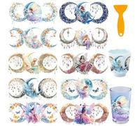 GOMAKERER 10 Sheets Fairy UV DTF Cup Wrap for 16 OZ, MoonFairy UV DTF Rub on Transfers Aesthetic Waterproof Transfer Sticker Decals for Crafts Laptop Mobile Phone Case, 9.5x4.3 Inch