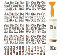 GOMAKERER 10 Sheets Steampunk Gear Letters UV DTF Cup Wraps, 10 Styles 26 Alphabet Punk-Inspired Mechanical Style Cup Wrap Decals Waterproof Rub on Transfer Stickers for Glass Cups Furniture