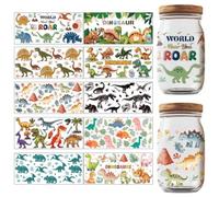 GOMAKERER 10 Sheets Transfers Stickers, Dinosaur Animal Rub on Transfers Wraps Decal Waterproof Printing UV Transfer Paper for 16oz Glass Cups Furniture DIY Crafts