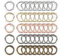 GOMAKERER 100 Pcs 5 Colors Alloy Spring O Ring Clips, 23mm Round Spring Gate Rings Metal Buckles Spring Keyring Buckle Carabiner Snap Clip for Bag Purse Handbag Craft DIY Accessories