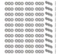 GOMAKERER 100 Pcs Tibetan Antique Silver Spacer Beads, 3 Hole Spacer Beads Rectangle Spacer Bar Beads Metal Beads with Flower Loose Spacer Beads for Bracelet Necklace Jewelry Making