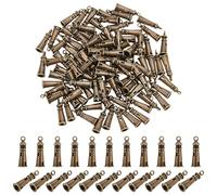 GOMAKERER 100Pcs Alloy Lighthouse Shaped Charms, Tibetan Style Tower Pendants Antique Bronze Metal Pendants Charms for Necklace Bracelet DIY Jewelry Making 25x8mm