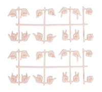 GOMAKERER 112 Pcs 14 Styles 16-26mm Long Doll Hands for Doll Making, Small Plastic Hand Gesture Set Multiple Movable PeachPuff Doll Hand Replacement Parts for 30cm BJD Doll Making DIY Accessories