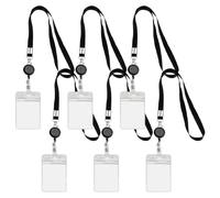 GOMAKERER 14 Pack Clear ID Badge Holder with Lanyard, Cruise Ship ID Cards Holders Clear Lanyards Pouch with Breakaway Lanyard for Work School IDs, Cruise Ship Cards, Hotel Key Cards, Pass Card
