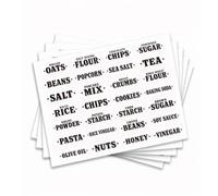 GOMAKERER 140 Pcs Kitchen Pantry Labels, Retro Black Words Food Storage Stickers Self-Adhesive Kitchen Pantry Organization Decals for Spice Jars, Canisters, Containers Baking Supplies