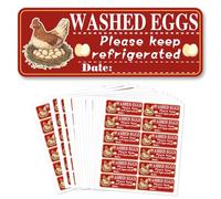 GOMAKERER 15 Sheets 180 Pcs Farm Fresh Unwashed Egg Carton Labels, Colorful Egg Packaging Stickers Egg Carton Stickers Self Adhesive Farm Fresh Eggs Stickers for Chicken Egg Carton Labels