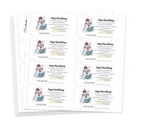 GOMAKERER 160 Pcs Egg Carton Labels, Eggs Handling Stickers Farm Fresh Laid on Sticker PET Adhesive Egg Packaging Sticker for Box Container Carton Farm Supplies, 5x10cm