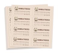 GOMAKERER 160 Pcs Egg Carton Labels, Handgathered Farm Fresh Eggs Sticker Collected Date Writable PET Adhesive Egg Packaging Sticker for Box Container Carton Farm Supplies, 5x10cm
