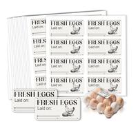 GOMAKERER 160 Pcs Farm Fresh Egg Carton Labels, Rectangle Please Return Egg Carton Labels Waterproof PET Adhesive Egg Packaging Sticker for Box Container Carton Farm Supplies
