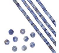 GOMAKERER 169 Pcs Blue Sodalite Round Beads, Natural Stone Loose Spacer Beads, 4mm x 2mm, DIY Jewelry Making