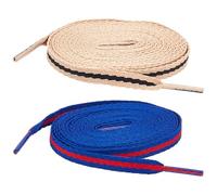GOMAKERER 2 Pairs 2 Colors Flat Shoelaces, Polyester Cord Shoelace Flat Elastic Shoe Laces Replacement Laces Stretch Shoelaces for Sneakers, High Tops and Running Shoes
