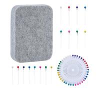 GOMAKERER 2 Pcs Needle Felting Mats, Wool Needle Felting Pad with 40 Pcs Iron Head Pins Foam Pad Alternative Supplies Needle Felt Base for Felt Making