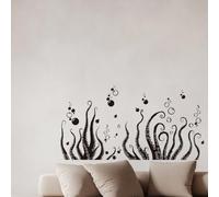 GOMAKERER 2 Sheets Black Octopus Tentacles Wall Stickers, 2 Sizes Sea Animal Wall Decals Removable Peel and Stick Wall Stickers for Bedroom Bathtub Toilet Living Room Decor, 90x30cm/60x30cm