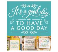 GOMAKERER 2 Sheets Inspirational Quote Silk Screen Stencil, Vintage Positive Letter Self-Adhesive Silk Screen Printing for Wall Border Wood Fabric Home Craft Decor