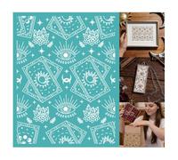 GOMAKERER 2 Sheets Tarot Theme Silk Screen Stencil, Mystical Eyes Self-Adhesive Silk Screen Printing Stencils Reusable Mesh Stencil for Painting on Wall, Wood, T-Shirt, Home Craft Decor