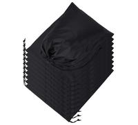 GOMAKERER 20 Pack Drawstring Ditty Bags, Black Polyester Drawstring Pouch Bulk Reusable Travel Storage Sacks Set for Shoes Clothes Playthings Cosmetics Herbs, Soap Bars(13.78Inchx9.48Inch/35x25cm)