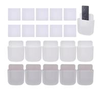 GOMAKERER 20 Sets Remote Control Holder, 5 Colors Wall Mounted Storage Box With Stickers Multi-Purpose Phone Pen Makeup Brushes Organizer for Home Office Desk Nightstand Kitchen, 11.3x9x3.2cm