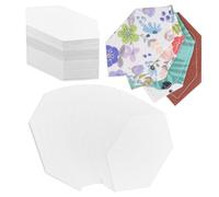 GOMAKERER 200 Pcs Elongated Hexagon English Paper Piecing Epp Set, 3.15x1.57 Inch Precise Paper Templates for DIY Patchwork Sewing Quilting Crafts