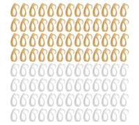 GOMAKERER 200 Pcs Pendant Pinch Bails, Pinch Clip Bail Clasp Alloy Peg Bails Dangle Bead Pendant Connector for Necklace Dangle Charm Pendant Jewelry DIY Craft Making, Golden & Silver