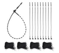 GOMAKERER 2000 Pcs Snap Lock Pin Tag Fasteners, Adjustable Beaded Loop Tie Plastic Paper Prices Tag Fasteners Security Loop Clothing Price Tags for Retail Store Clothing Accessory, Black