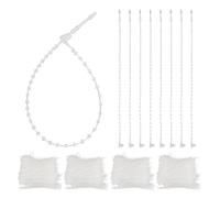 GOMAKERER 2000 Pcs Snap Lock Pin Tag Fasteners, Adjustable Beaded Loop Tie Plastic Security Loop Clothing Price Tags Paper Prices Tag Fasteners for Retail Store Clothing Accessory, Clear