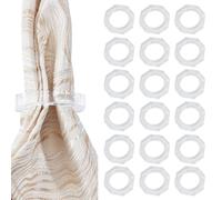 GOMAKERER 24 Pcs Clear Acrylic Napkin Rings, 2 Inch Octagonal Transparent Napkin Holders Reusable Table Setting Decor for Wedding, Dinner Party, Holiday, Everyday Use