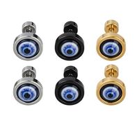 GOMAKERER 3 Pairs 2 Colors Evil Eye Circle Stud Earrings, Mixed Color Unisex Stud Earrings Stainless Steel Studs Earring with Resin for Women Men