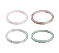 GOMAKERER 3 Pcs 3 Colors Glass Bracelet for Women, Crystal Feng Shui Bangle Colorful Stackable Bracelets Boho Chic Jewelry for Women