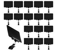 GOMAKERER 30 Pack Mini Chalkboard Signs with Clip, 5.8 x 4.1 Inch Clip On Sign Holder Erasable Double Head Rotating Price Signs for Retail Store Office Party Exhibition