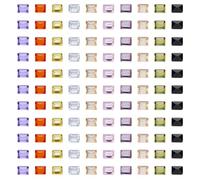 GOMAKERER 300 Pcs 10 Colors Clear Cubic Zirconia Stone, Loose CZ Stones Faceted Cabochons Rhinestone Rectangle Flat Back Diamante Gems for Nail Art Jewelry DIY Craft Making, 2.5x2x1mm