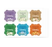 GOMAKERER 300 Pcs Thank You Stickers, Thank You for Celebrating with Us Packaging Sealing Labels Self Adhesive Envelope Seal Stickers for Wedding Bridal Baby Shower Party Gift Wrapping Supply