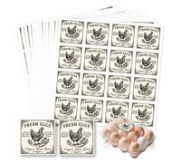 GOMAKERER 320 Pcs 2 Inch Farm Fresh Egg Carton Labels, Square Fresh Chicken Egg Stickers Waterproof Self-Adhesive Stickers for Box Container Carton Farm Supplies