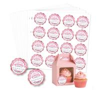 GOMAKERER 320 Pcs Allergen Warning Stickers, Food Allergy Alert Labels Pink Round Waterproof Labels for Restaurant Kitchen Bakery Businesses, 5 CM