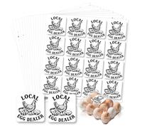 GOMAKERER 320 Pcs Farm Fresh Egg Carton Labels, 5 CM Local Egg Dealer Egg Stickers Egg Laid On Stickers PET Adhesive Egg Packaging Sticker for Box Container Carton Farm Supplies