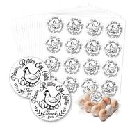 GOMAKERER 320 Pcs Farm Fresh Egg Carton Labels, Please Return Egg Carton Stickers Round Waterproof Self-Adhesive Egg Packaging Stickers for Box Container Carton Farm Supplies