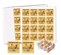 GOMAKERER 320 Pcs Farm Fresh Egg Carton Labels, Vintage Style Chicken Stickers Kraft Paper Animal Sticker Self-Adhesive Egg Packaging Stickers for Box Container Carton Farm Supplies